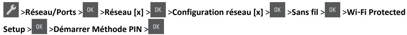 LEXMARK CS310DN - Utilisation de la méthode PIN (Personal Identification Number, numéro d'identification personnel) - 1
