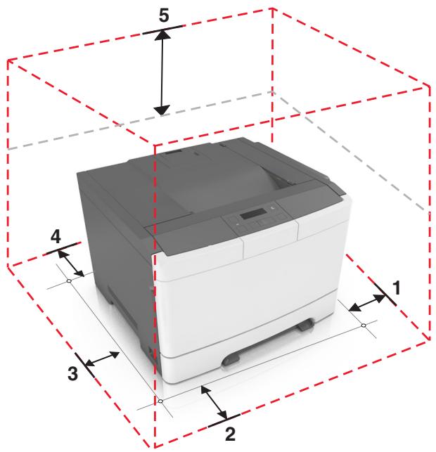 LEXMARK CS310DN - Choix d'un emplacement pour l'imprimante - 2