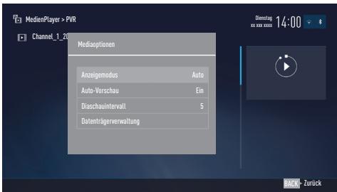 GRUNDIG 55VLX7710BP - Einstellungen für USB Recording Menu anwahlen - 1