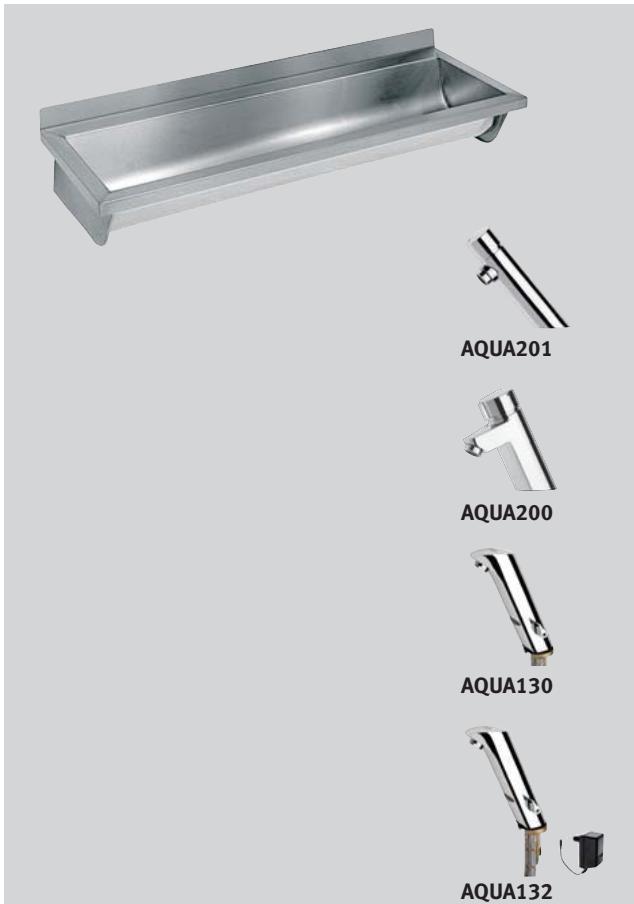 FRANKE SATURN RIGOLES - BROCHURE - Lavabo rigole ECN400CNS avec plage de robinetterie - 1