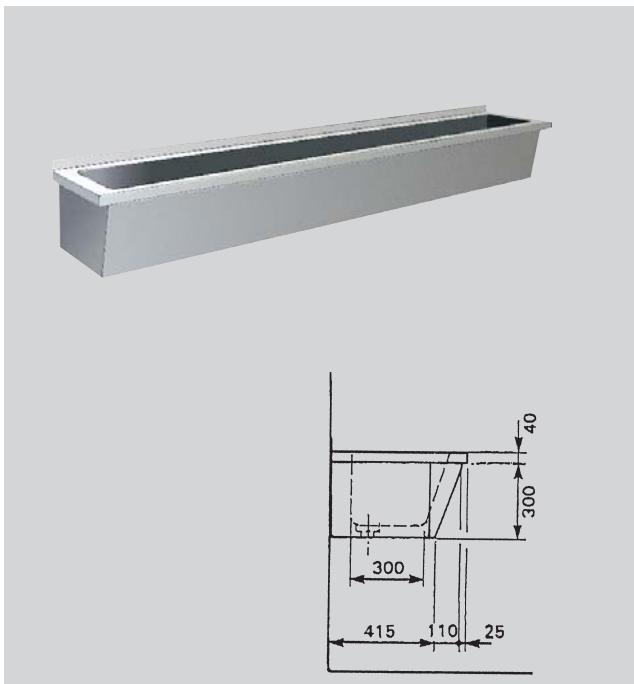 FRANKE SATURN RIGOLES - BROCHURE - Console pour lavabo rigole BXTS - 1