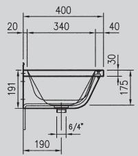 FRANKE SATURN RIGOLES - BROCHURE - Lavabo rigole BX400CNS sans plage de robinetterie - 5