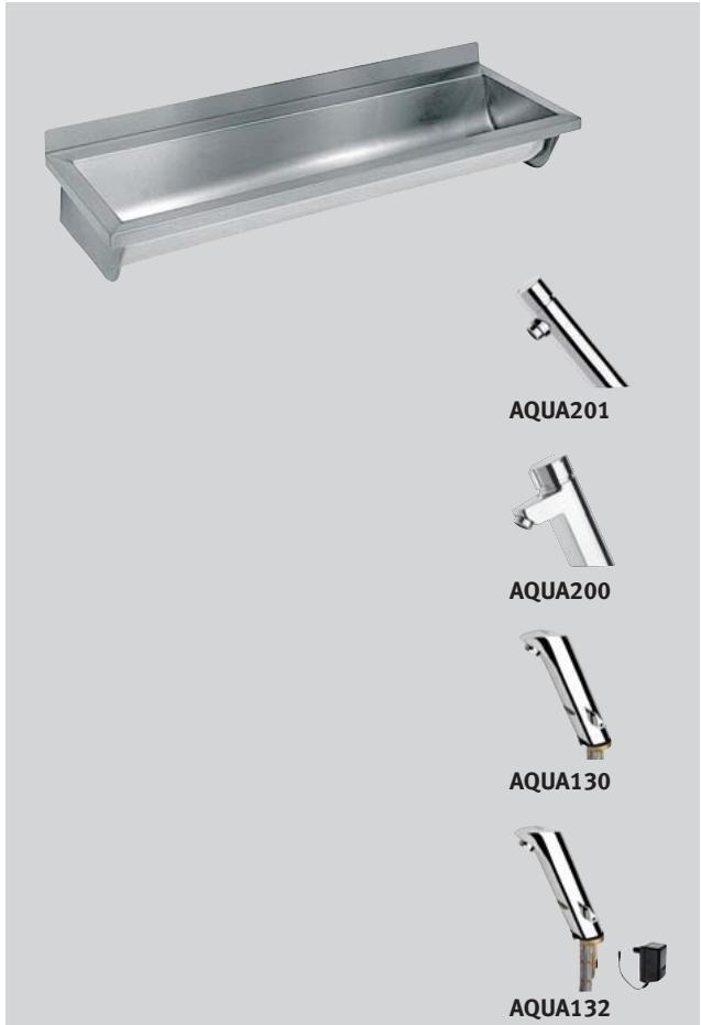 FRANKE SATURN RIGOLES - BROCHURE - Lavabo rigole ECN400CNS avec plage de robinetterie - 1