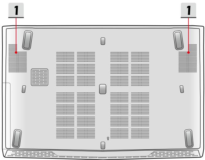 MSI GP62-6QE - Vue de dessous - 1
