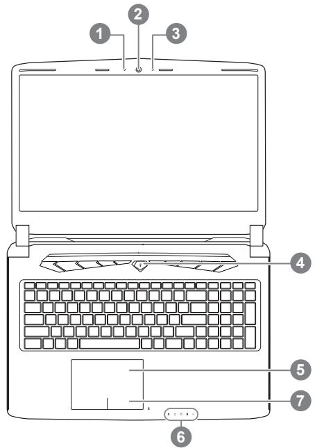 GIGABYTE P57W V7 C32W10-FR - Top View - 1
