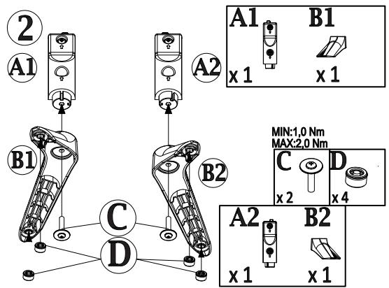 LISTO 32 HD-2T-127 - ASSEMBLAGE DU PIED - 2