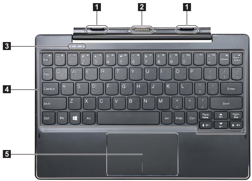 LENOVO MIIX 310 - Keyboard dock top view - 1