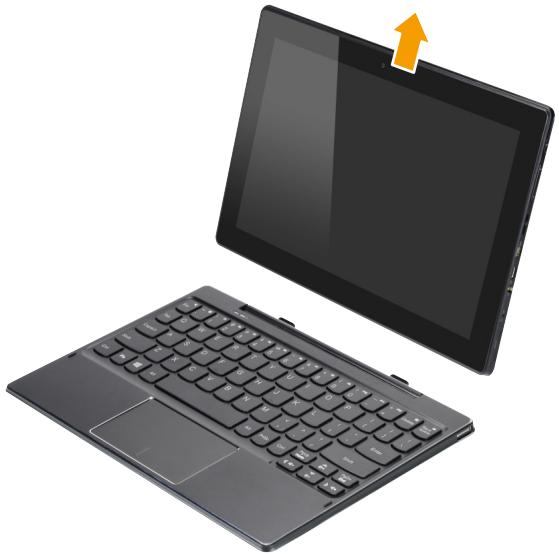 LENOVO MIIX 310 - Detaching the tablet - 1