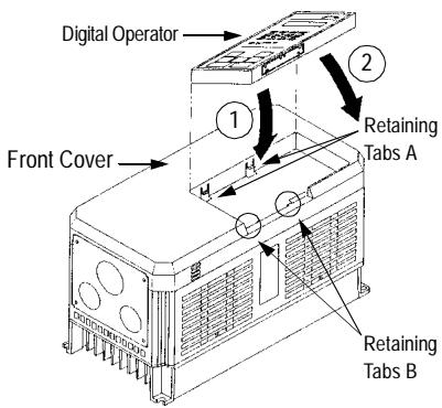 YASKAWA VS-616P5 - Removing and Replacing the Digital Operator - 2