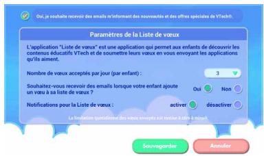 VTECH STORIO MAX 5 - Paramètres "Mes vœux" - 2