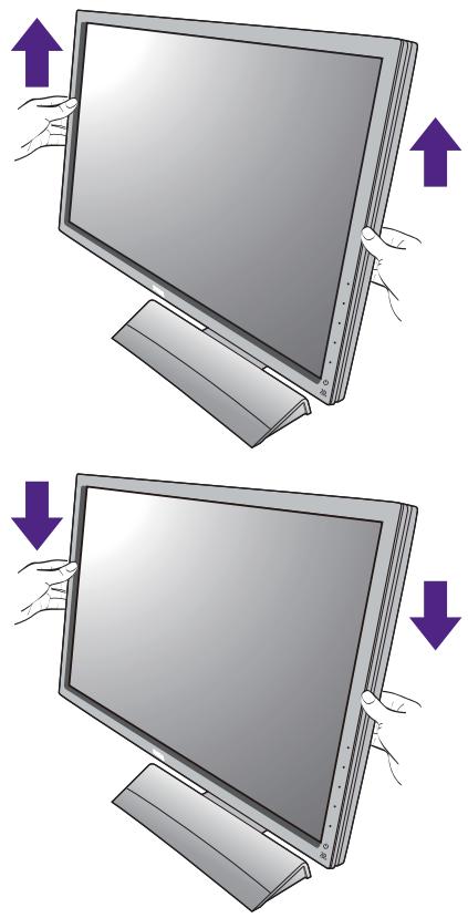 BENQ XL2411T - Ajuster la hauteur du moniteur - 1