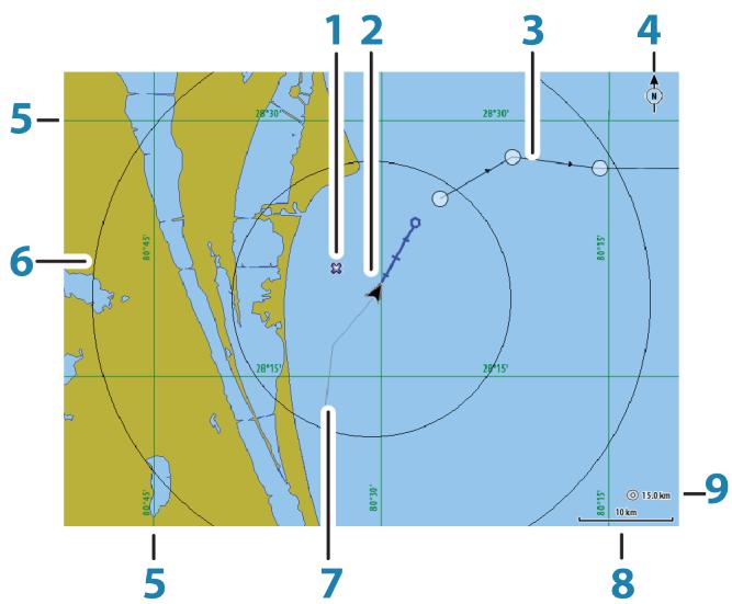 LOWRANCE ELITE 5 - Fenêtre de carte - 1