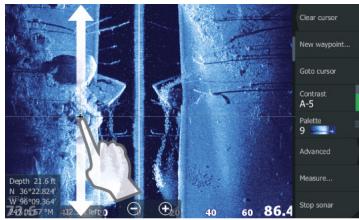 LOWRANCE ELITE 5 - Visualisation de l'histoire structurescan - 1