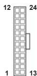 ASROCK H61M-GE - Connettore alimentazione ATX - 1