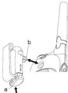 TOPCOM TWINTALKER 5010 - Installing/removing the belt clip - 1
