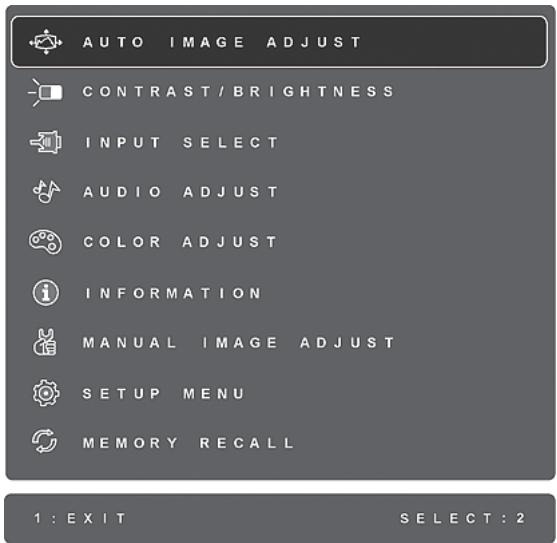 VIEWSONIC TD2220 - Suívez les instructions pour ajuster l'image à l'écran : - 1