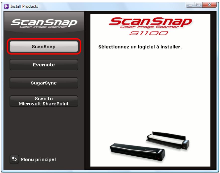 FUJITSU SCANSNAP S1100I - Cliquez sur le bouton ScanSnap. - 1