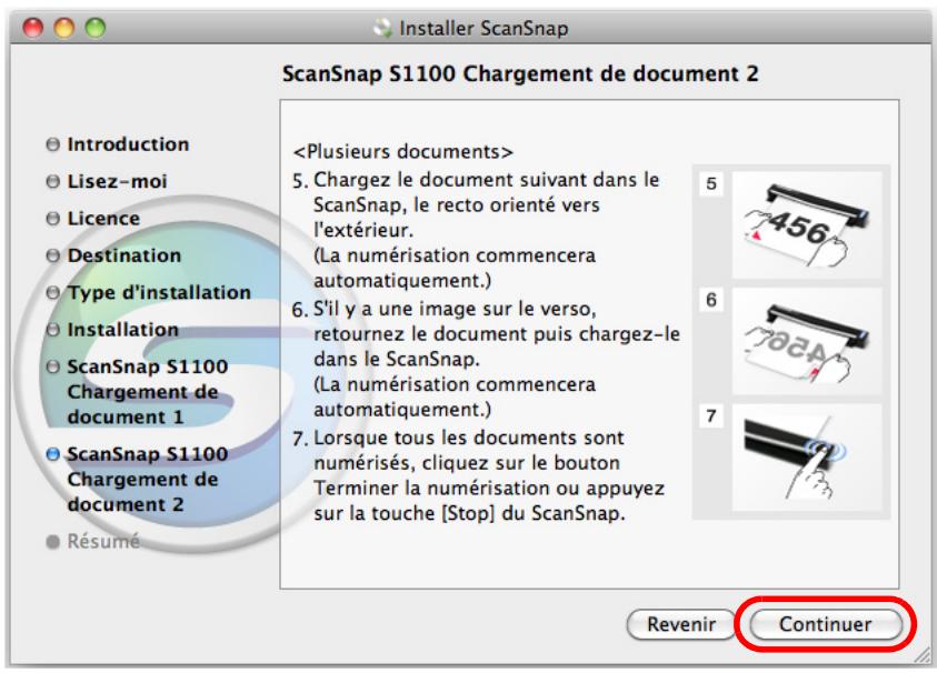FUJITSU SCANSNAP S1100I - Lisez les instructions puis cliquez sur le bouton Continuer. - 1
