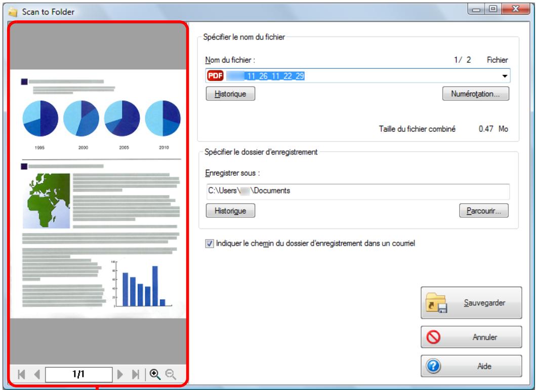FUJITSU SCANSNAP S1100I - Confirmez l'image numérique dans le volet de prévisualisation. - 1
