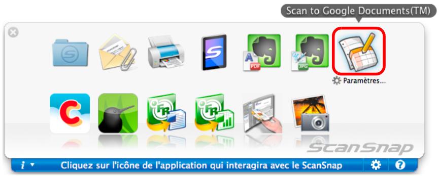 FUJITSU SCANSNAP S1100I - Cliquez sur l'icone de Scan to Google Documents(TM). - 1