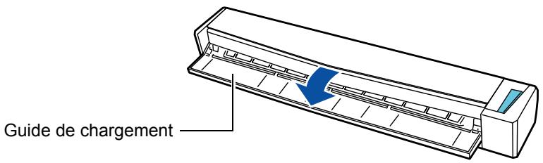 FUJITSU SCANSNAP S1100I - Ouvrez le guide de chargement pour allumer le ScanSnap. - 1