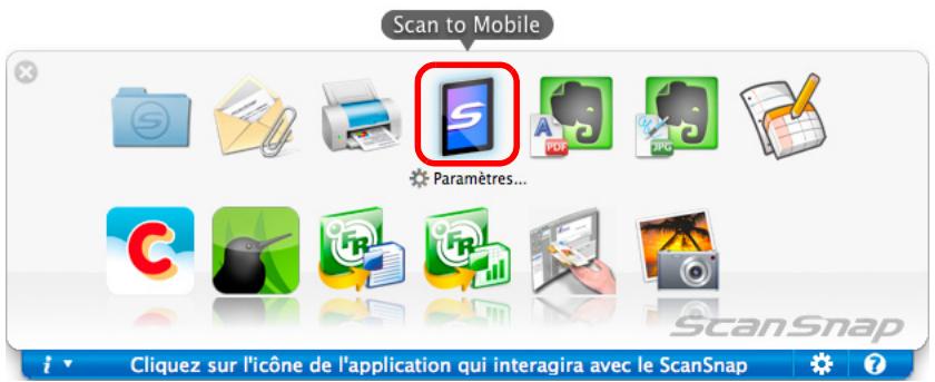 FUJITSU SCANSNAP S1100I - Cliquez sur l'icone de Scan to Mobile. - 1