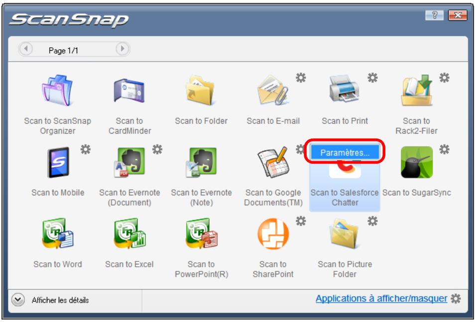 FUJITSU SCANSNAP S1100I - Modifiez les paramètres de Scan to Salesforce Chatter. (Ou rendez-vous à l' étape 5.). - 1