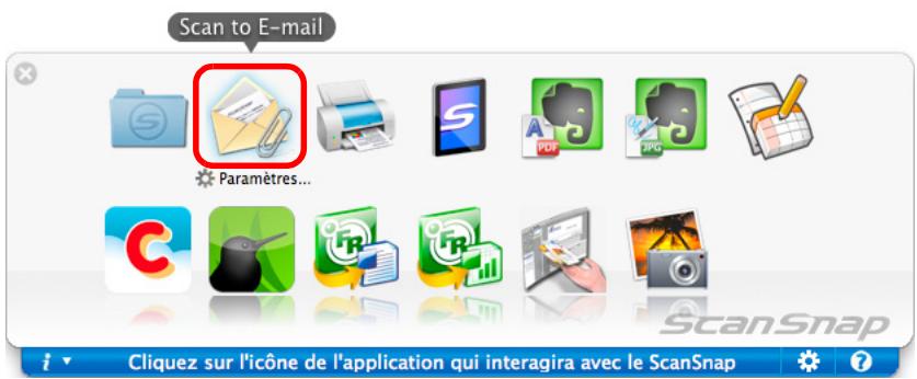 FUJITSU SCANSNAP S1100I - Cliquez sur l'icone Scan to E-mail. - 1