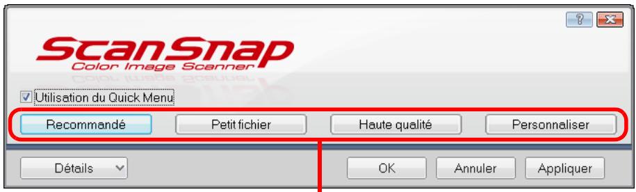 FUJITSU SCANSNAP S1300I - Cliquez sur le bouton d'un profil. - 1