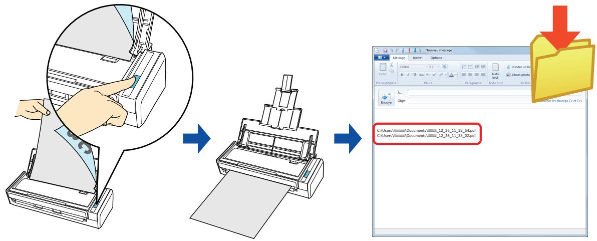 FUJITSU SCANSNAP S1300I - ■ Enregistrrer les données dans un dossier - 1