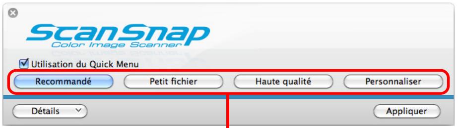 FUJITSU SCANSNAP S1300I - Cliquez sur le bouton d'un profil. - 1