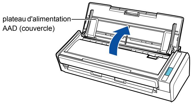 FUJITSU SCANSNAP S1300I - Soulevez le plateau d'alimentation AAD (covercle) du ScanSnap. - 1