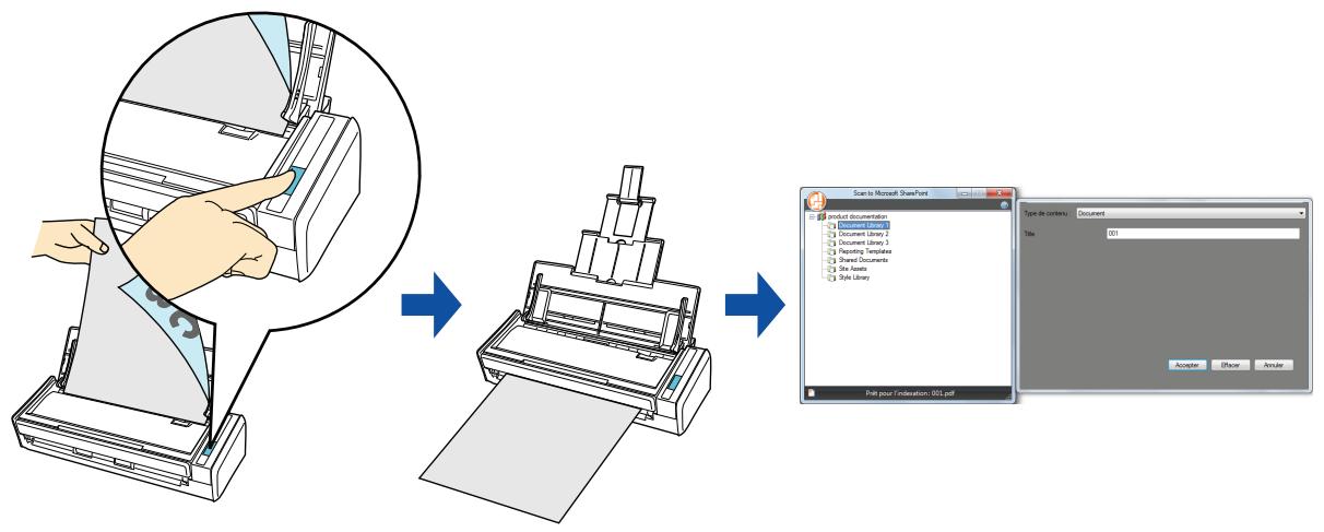 FUJITSU SCANSNAP S1300I - Enregistrer des données dans SharePoint - 1