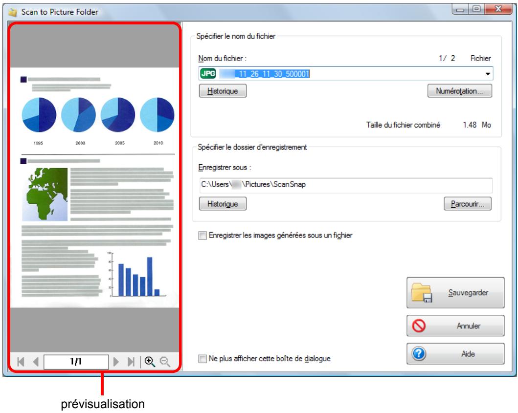 FUJITSU SCANSNAP S1300I - Confirmez l'image numérique dans le volet de prévisualisation. - 1