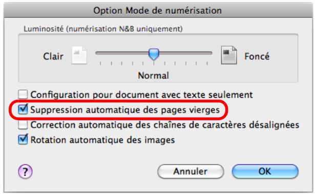 FUJITSU SCANSNAP S1300I - Cochez la case Suppression automatique des pages vierges. - 1