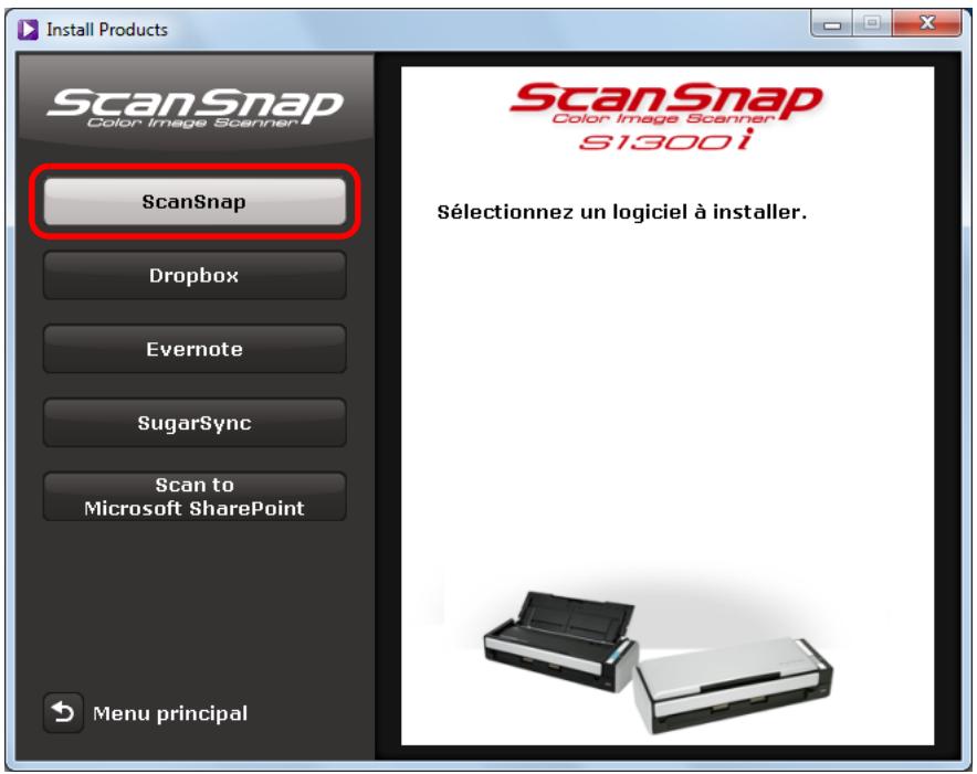 FUJITSU SCANSNAP S1300I - Cliquez sur le bouton ScanSnap. - 1
