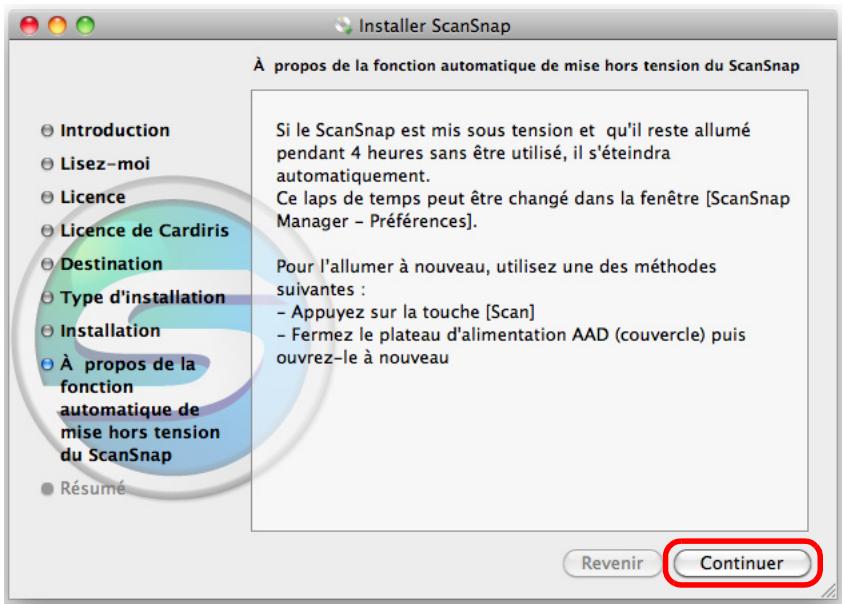 FUJITSU SCANSNAP S1300I - 13.Lisez les explications et appuyez sur le bouton Continuer. - 1