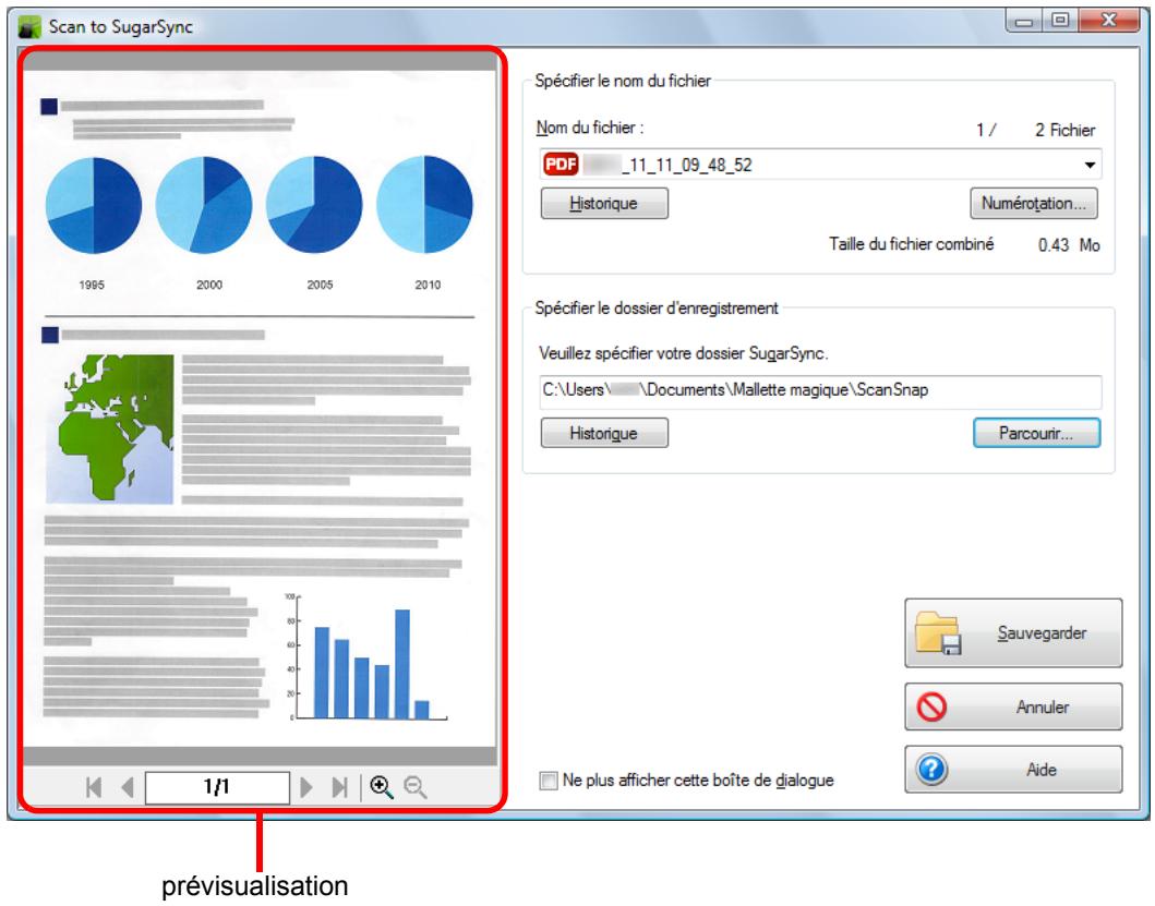 FUJITSU SCANSNAP S1300I - Confirmez l'image numérique dans le volet de prévisualisation. - 1