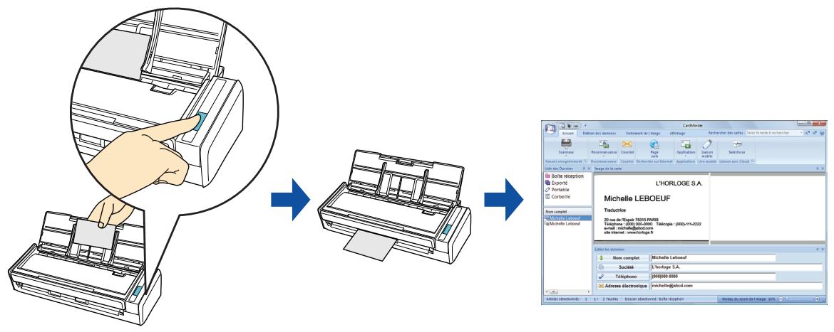 FUJITSU SCANSNAP S1300I - ■ Stocker des cartes de visite dans CardMinder - 1