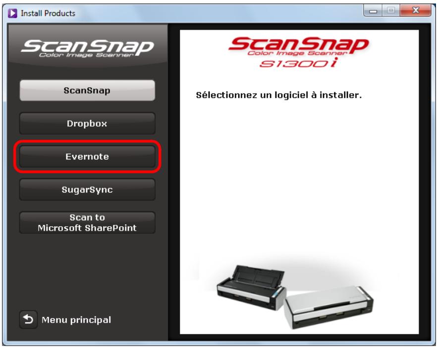 FUJITSU SCANSNAP S1300I - Cliquez sur le bouton Evernote. - 1
