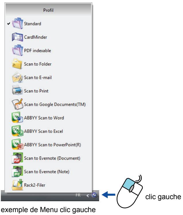 FUJITSU SCANSNAP S1300I - Le Menu clic gauche - 1