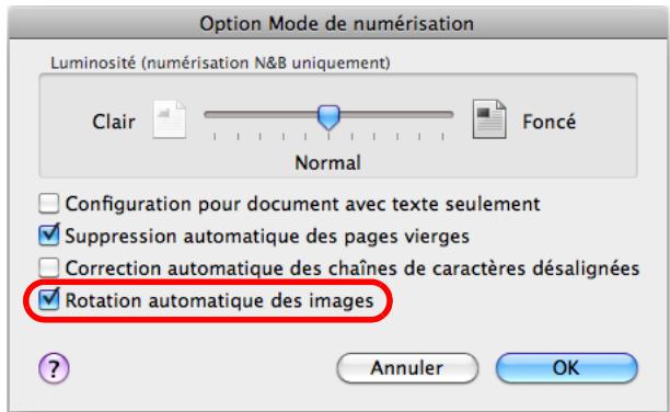 FUJITSU SCANSNAP S1300I - Sélectionnez la case à cocher Rotation automatique des images. - 1
