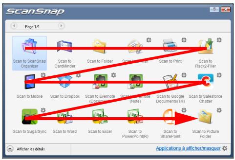 FUJITSU SCANSNAP S1300I - - Ordre d'affichage des applications - 4
