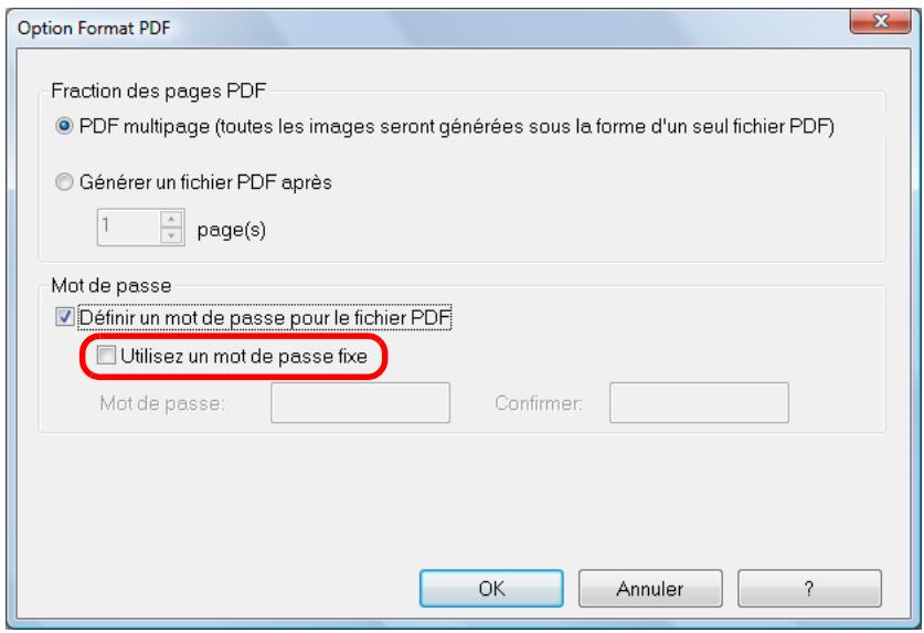 FUJITSU SCANSNAP S1300I - - Pour assigner un mot de passer différent par numérisation - 1