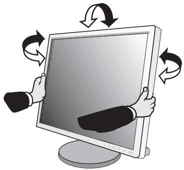 NEC MULTISYNC EA243WM - Inclinaison et pivotement - 1