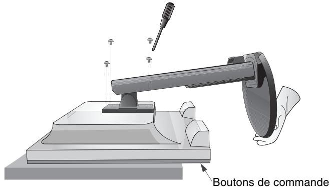 NEC MULTISYNC EA243WM - Dépose pour montage du support du moniteur - 1