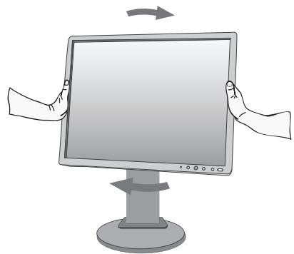 NEC MULTISYNC EA243WM - Rotation de l'écran - 1