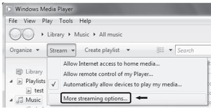 TEAC NPH750 S - Setting Windows Media Player 12 - 1