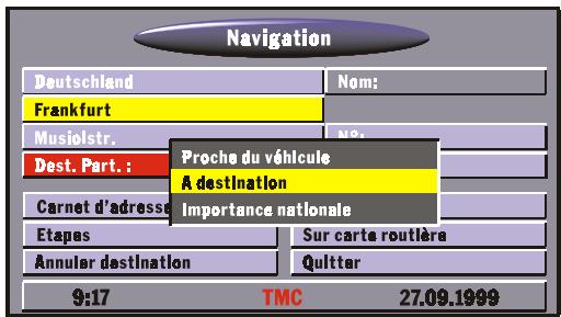 VDO DAYTON 5000 - Menu contextual - 1