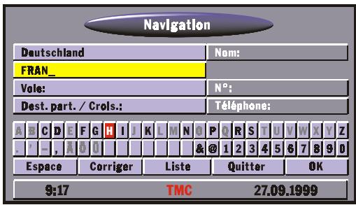 VDO DAYTON 5000 - Entrées de données par le "clavier" - 1